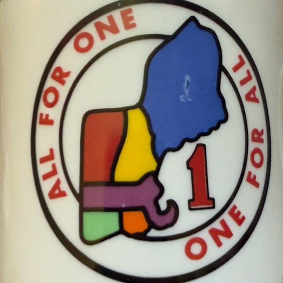 Vintage Boy Scouts of America BSA All for One/One for All Gold Rim Ceramic Mug - Picture 3 of 8